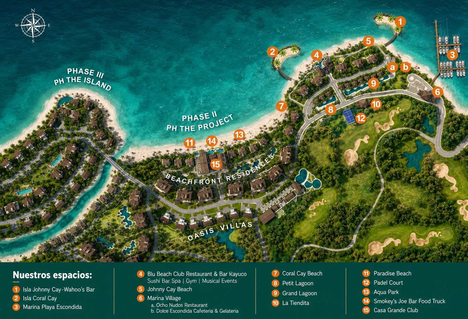 Mapa de Playa Escondida Resort & Marina